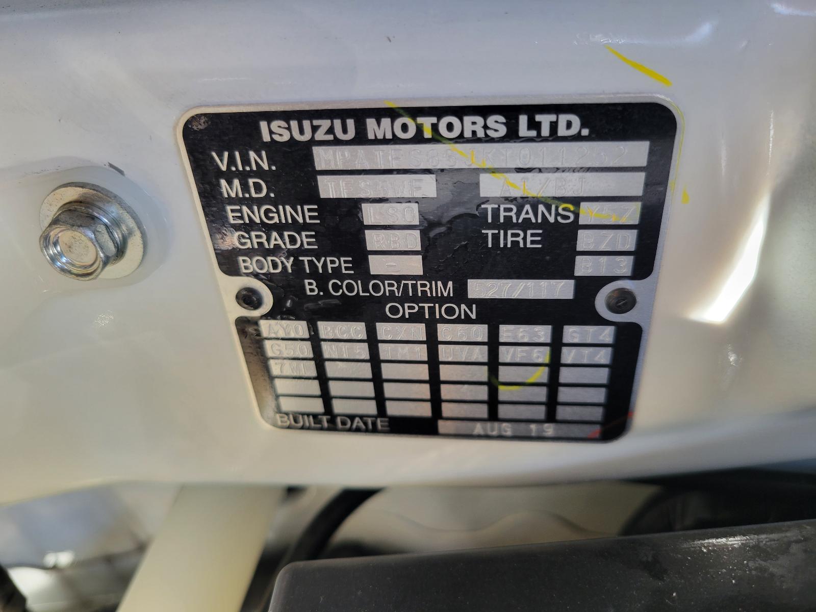 View Isuzu Dmax 2019 4 Door Utility
