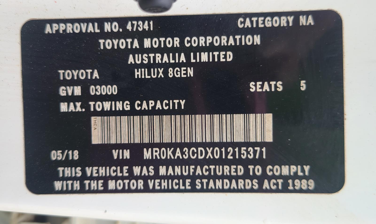 View Toyota Hilux 2018 4 Door Pickup