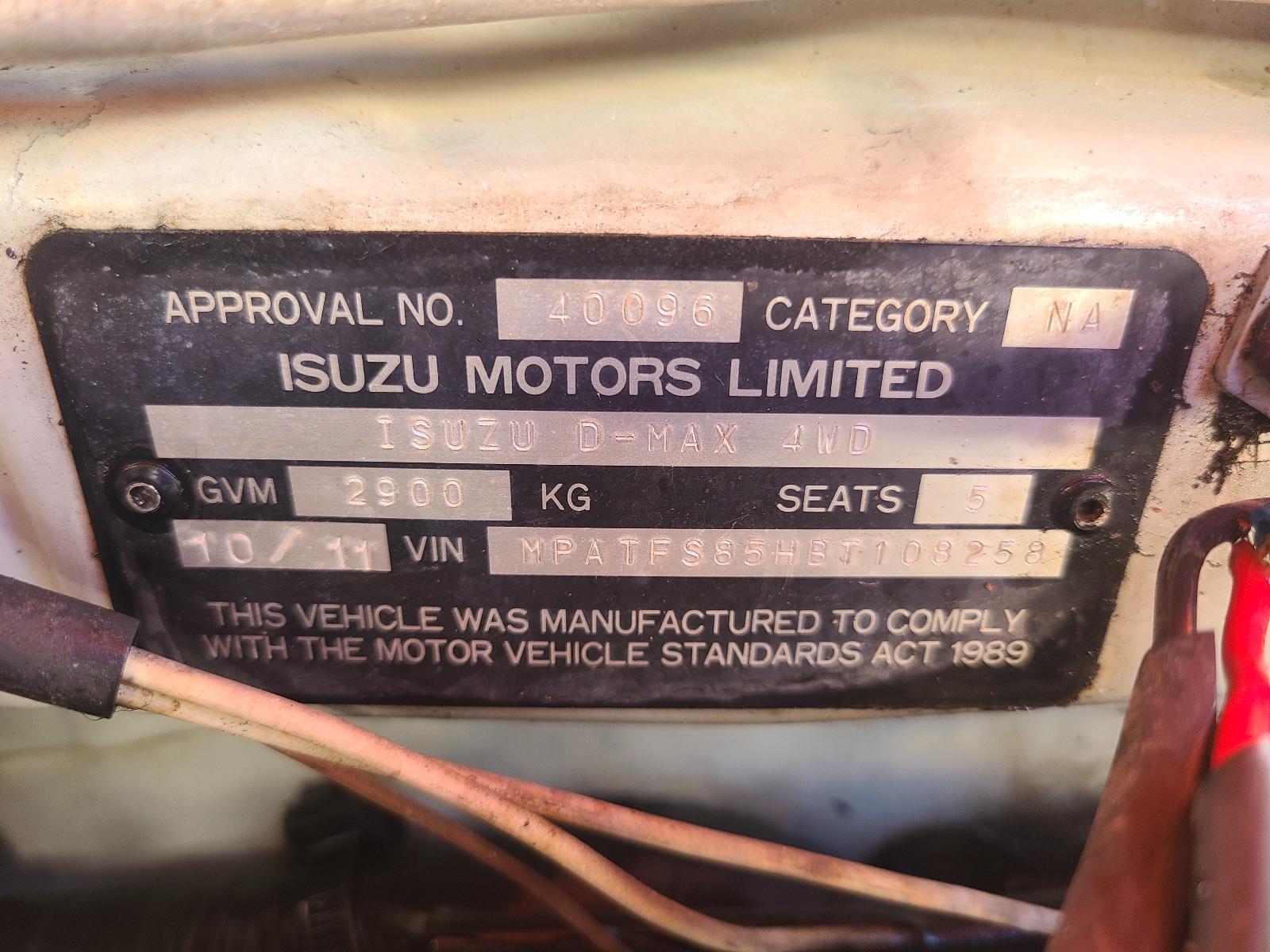 View Isuzu Dmax 2011 4 Door Utility