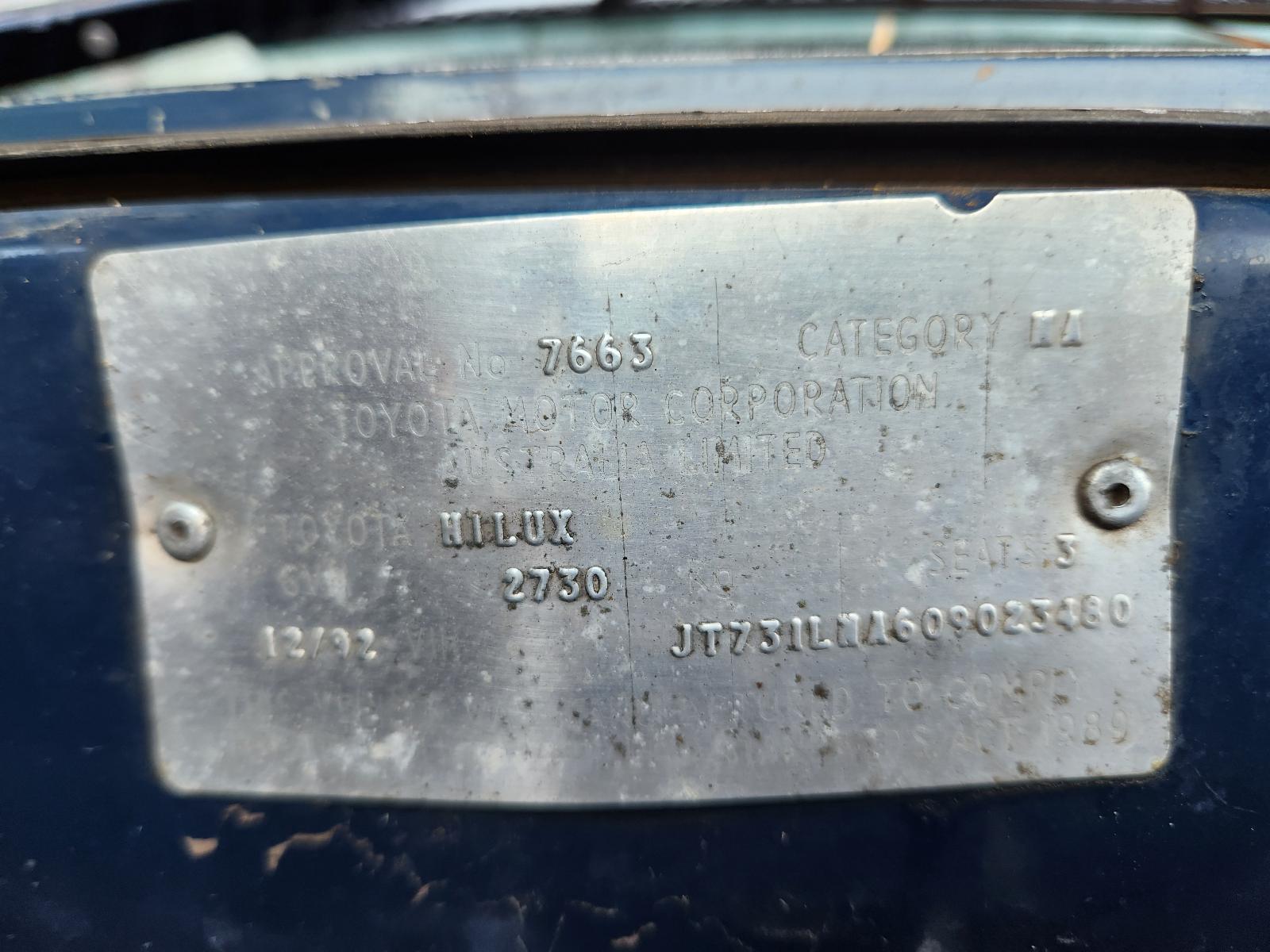 View Toyota Hilux 1993 4 Door Utility
