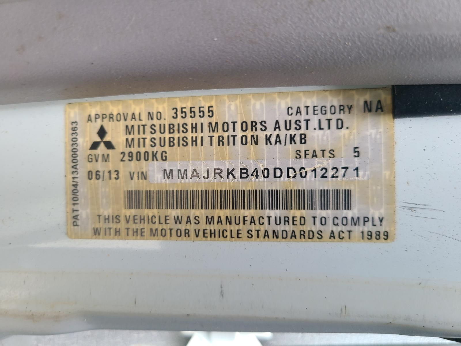 View Mitsubishi Triton 2013 4 Door Utility