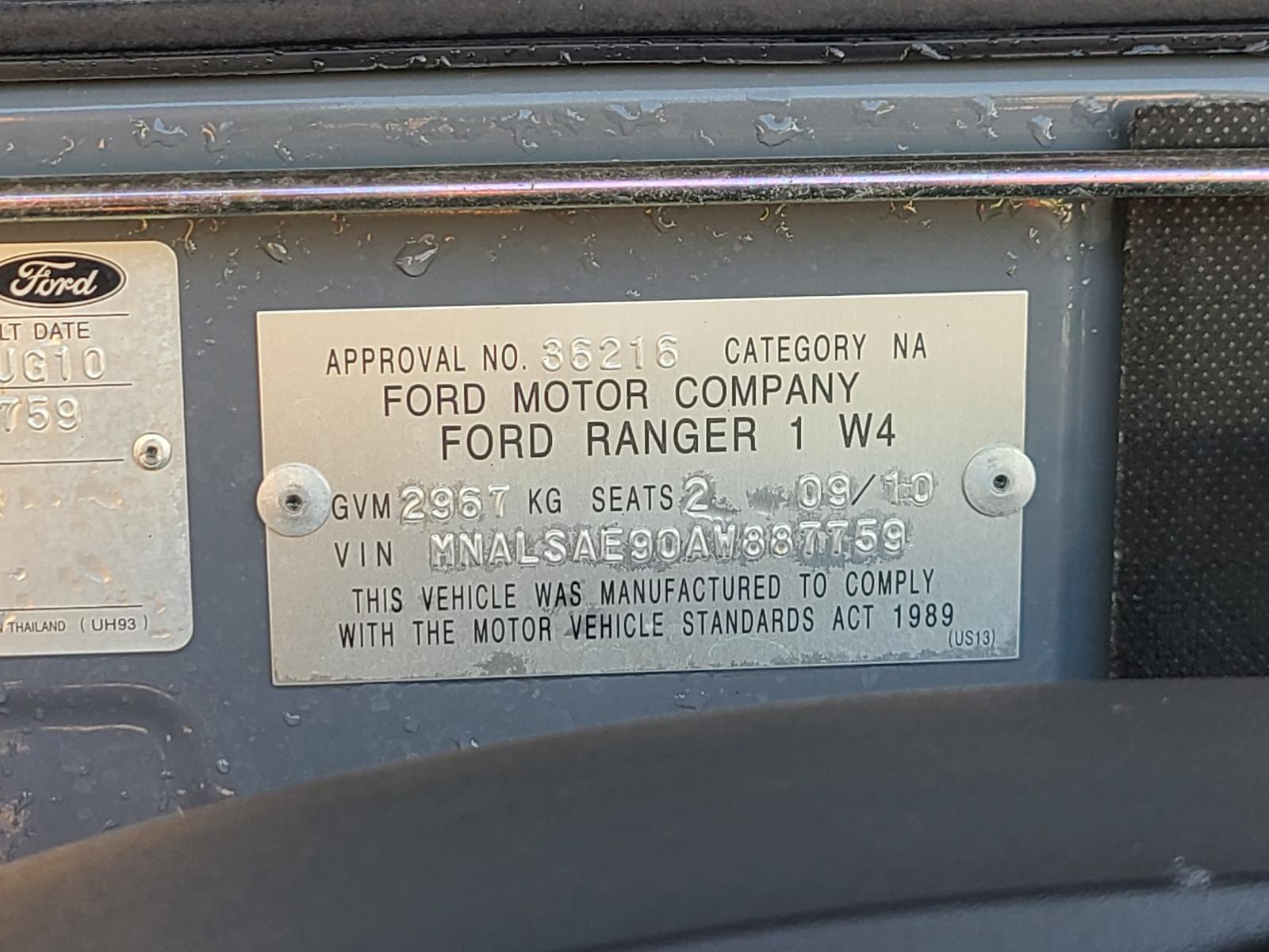View Ford Ranger 2010 2 Door Pickup