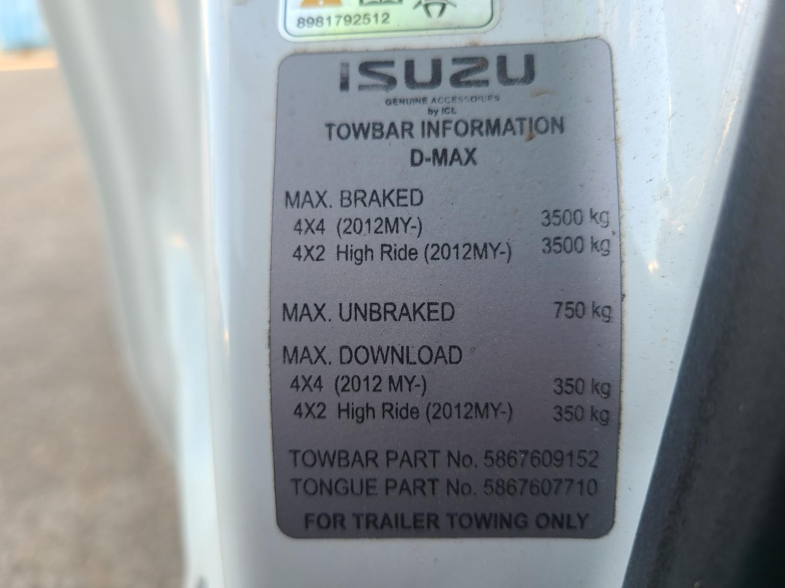 View Isuzu Dmax 2016 2 Door Pickup