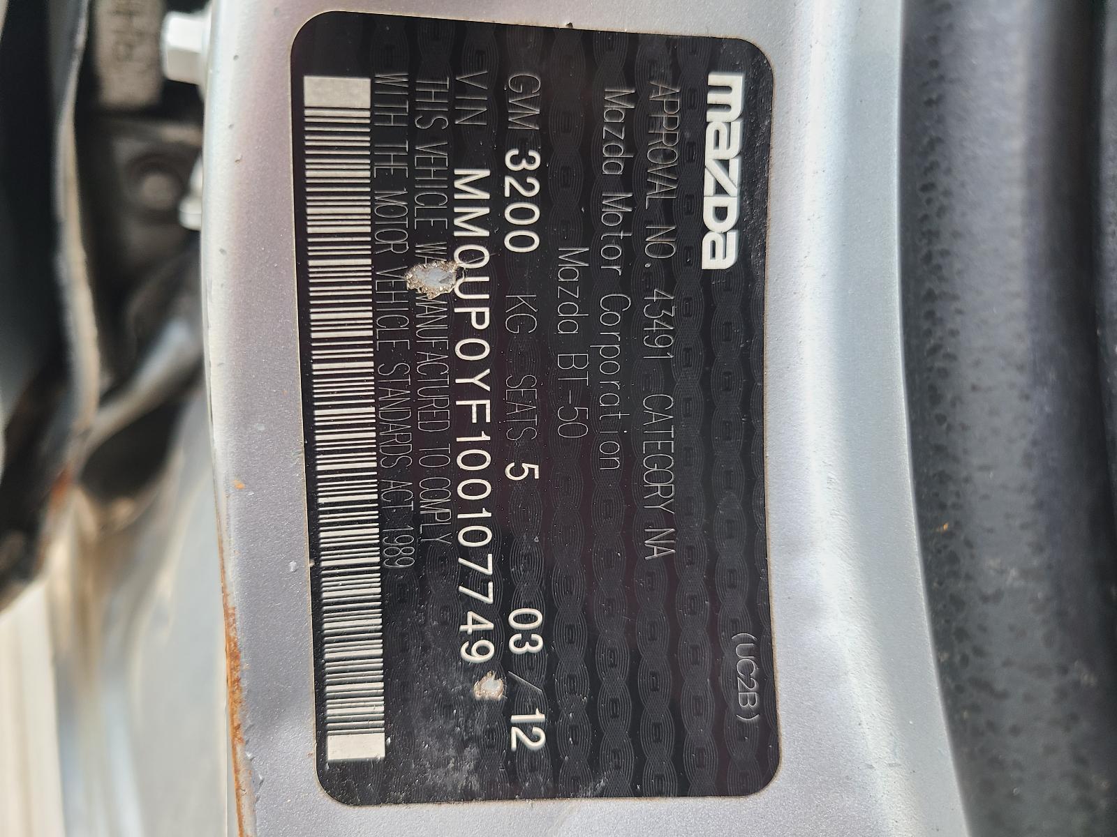 View Mazda Bt50 2012 4 Door Utility