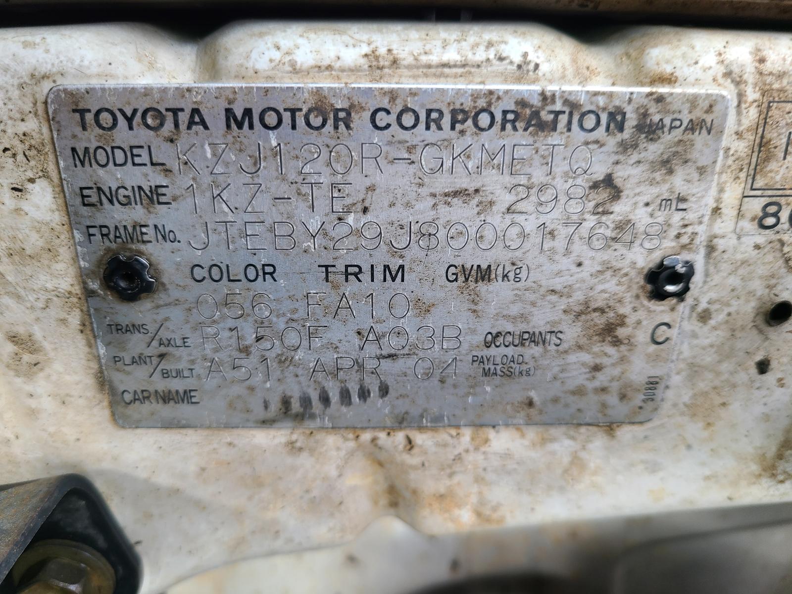 View Toyota Prado 2004 4 Door Station Wagon