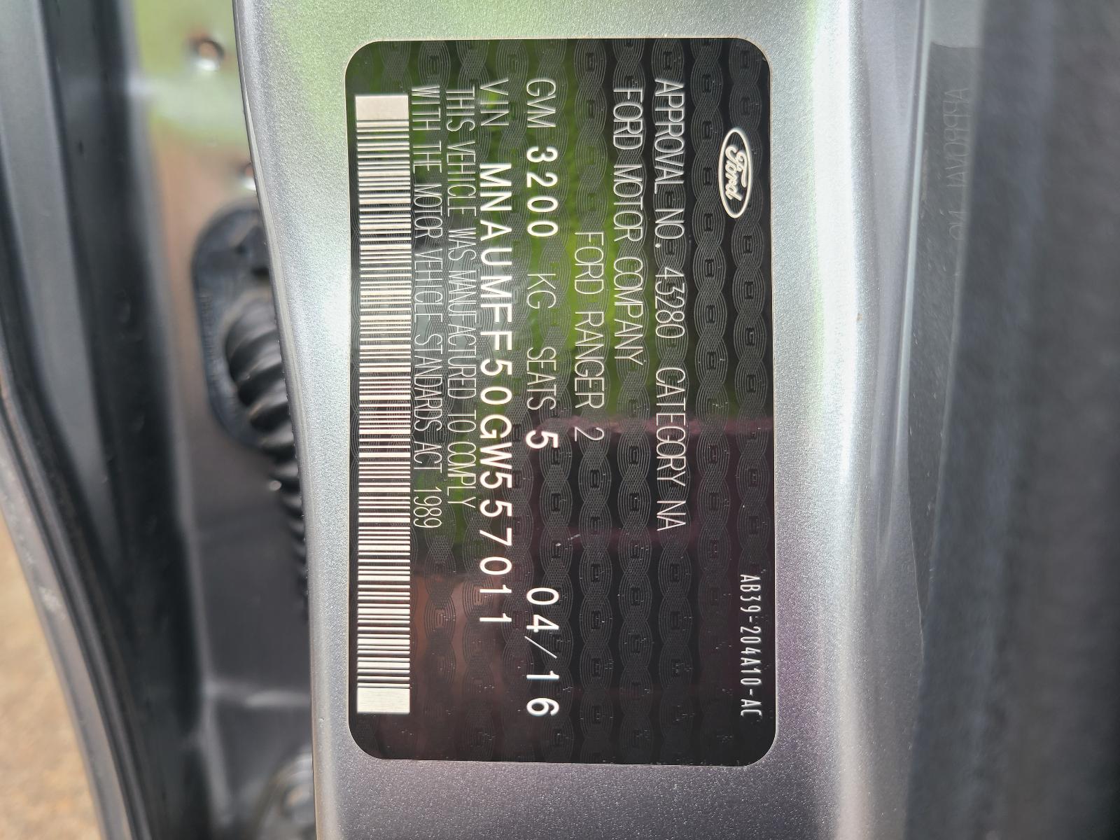 View Ford Ranger 2016 4 Door Utility