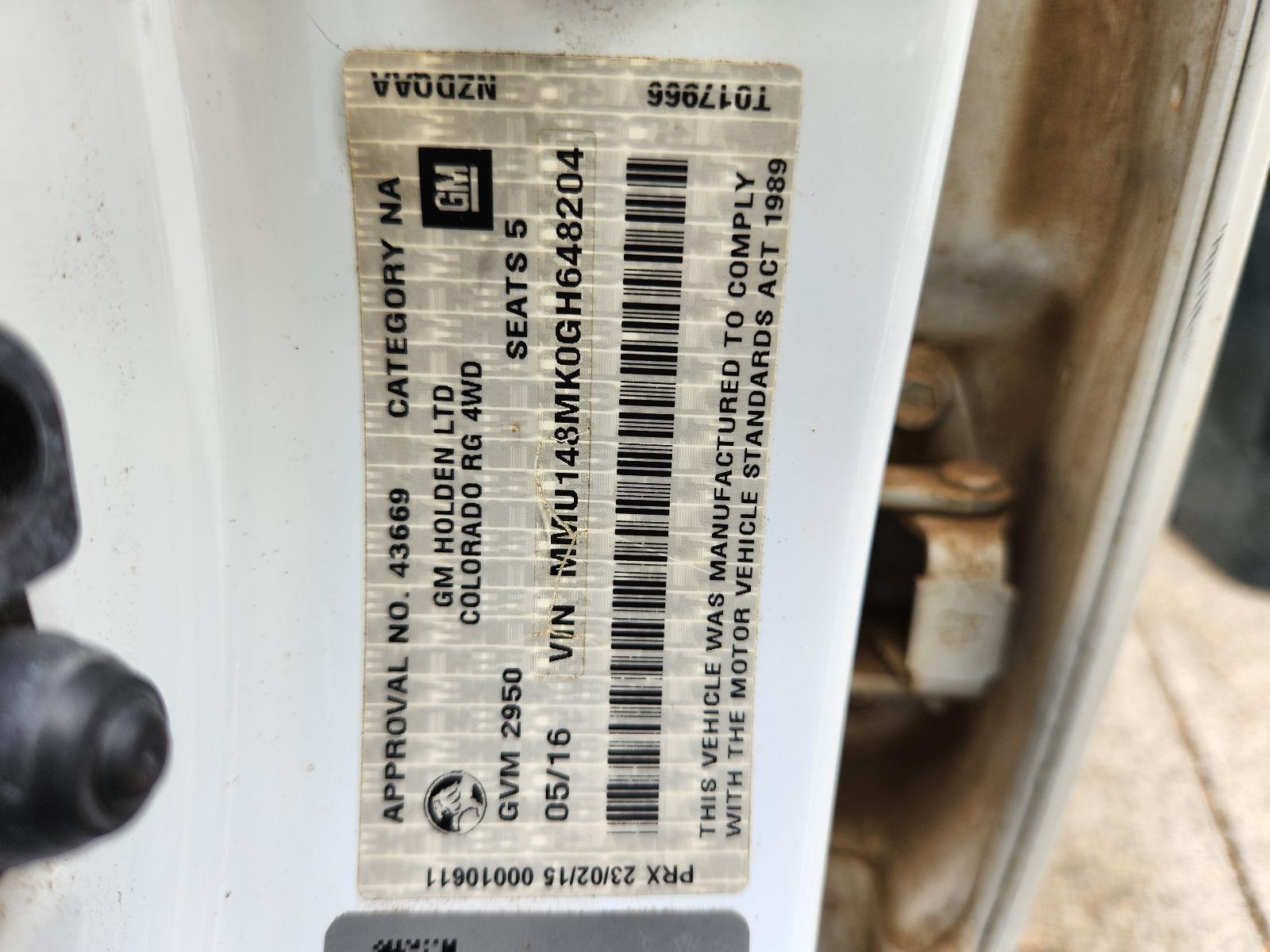 View Holden Colorado 2016  