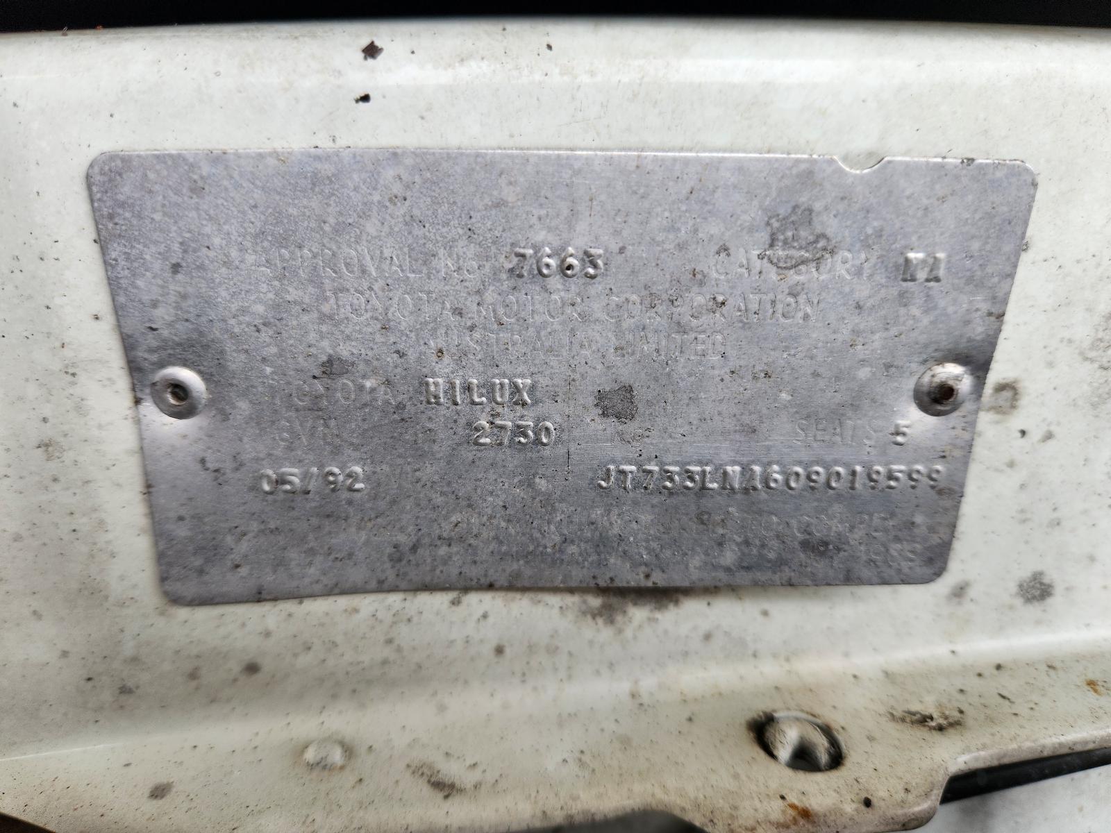 Toyota Hilux 1992 4 Door Utility View Toyota Hilux 1992 4 Door Utility