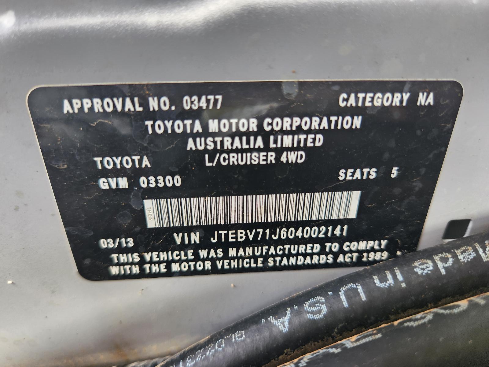 View Toyota Landcruiser 2013 4 Door Pickup