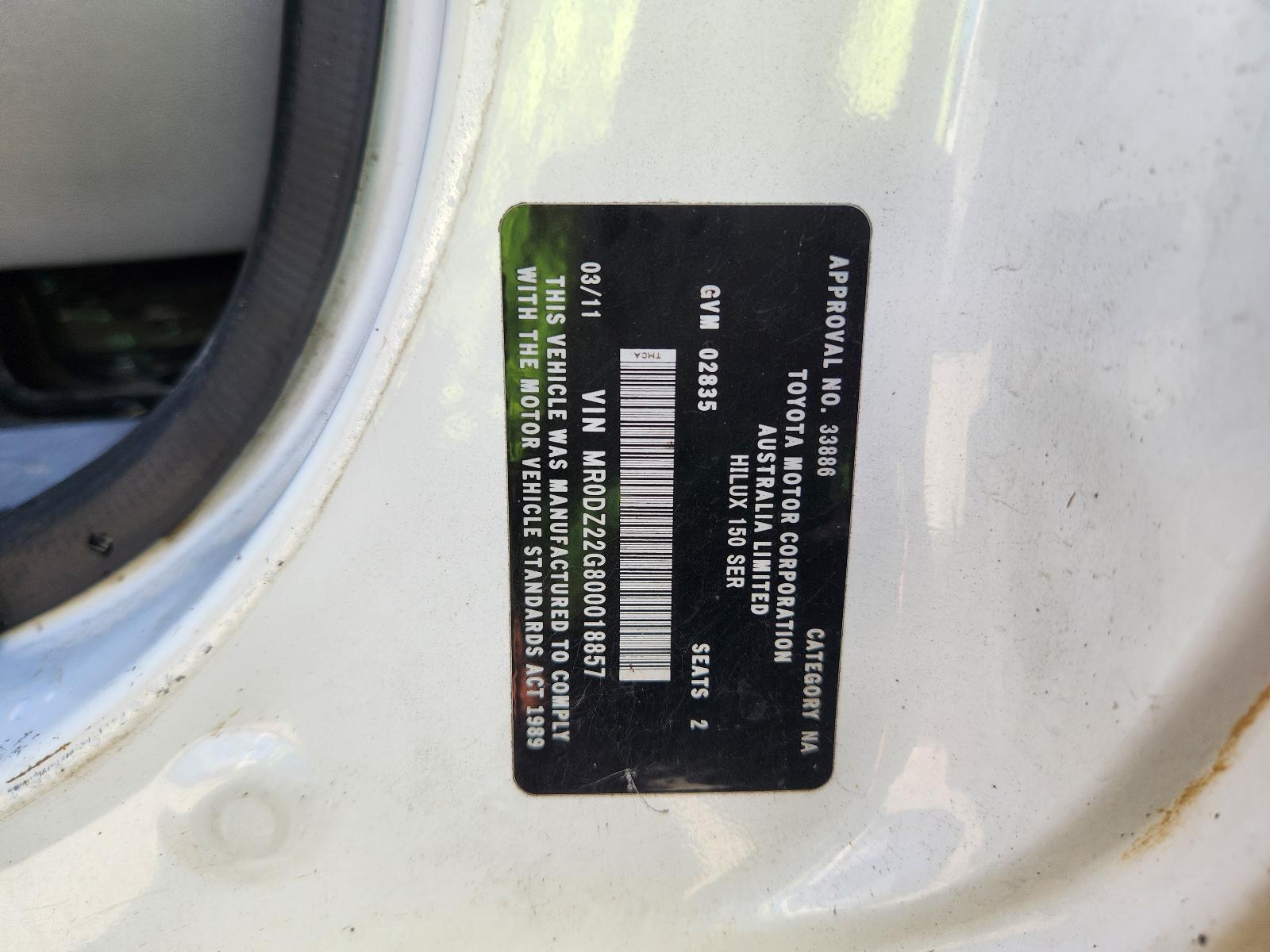 Toyota Hilux 2011 2 Door Pickup View Toyota Hilux 2011 2 Door Pickup