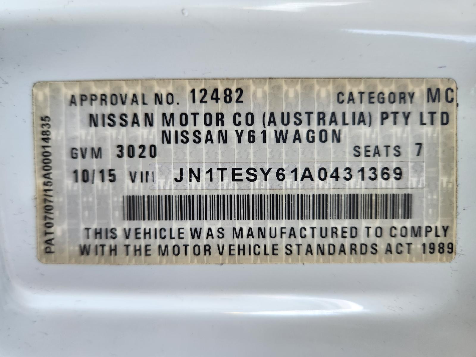 View Nissan Patrol 2015 4 Door Station Wagon