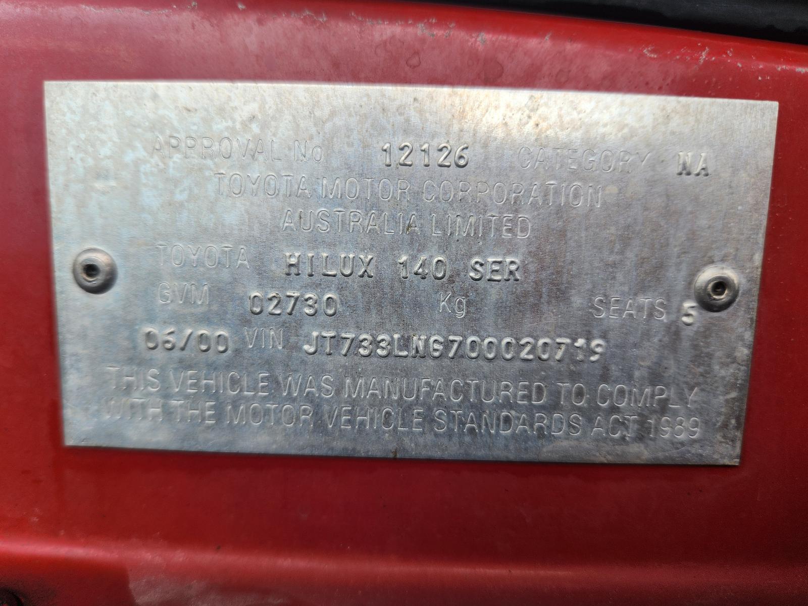 Toyota Hilux 2000 View Toyota Hilux 2000