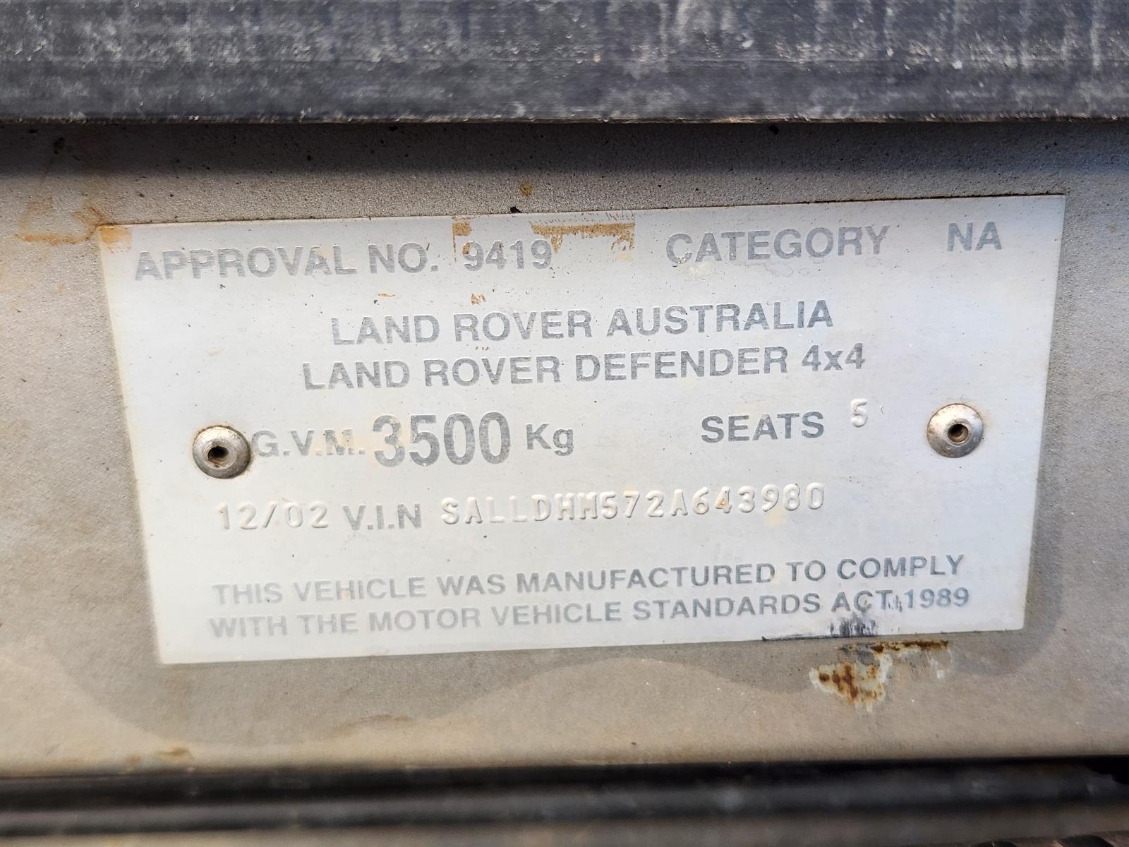 View Land Rover Defender 2003 4 Door Station Wagon