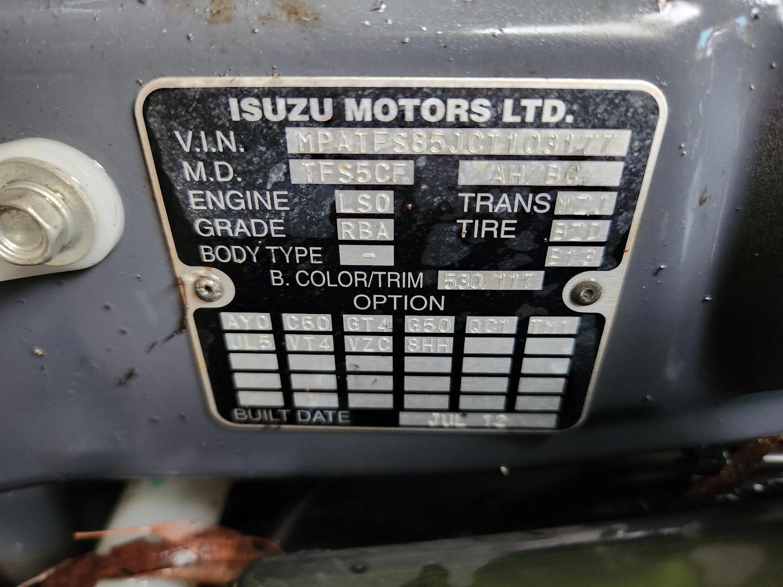 View Isuzu Dmax 2012 4 Door Utility