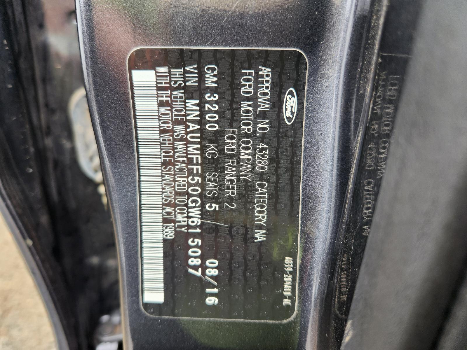 View Ford Ranger 2016 4 Door Utility