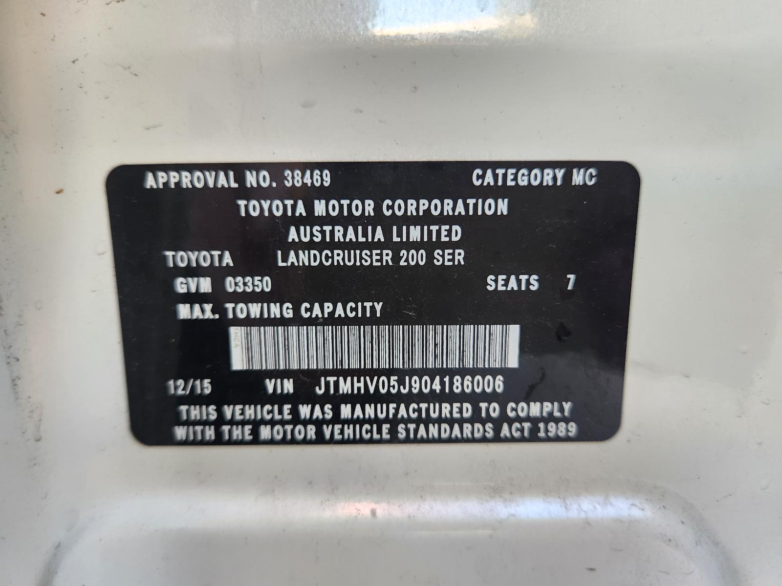 View Toyota Landcruiser 2015 4 Door Station Wagon