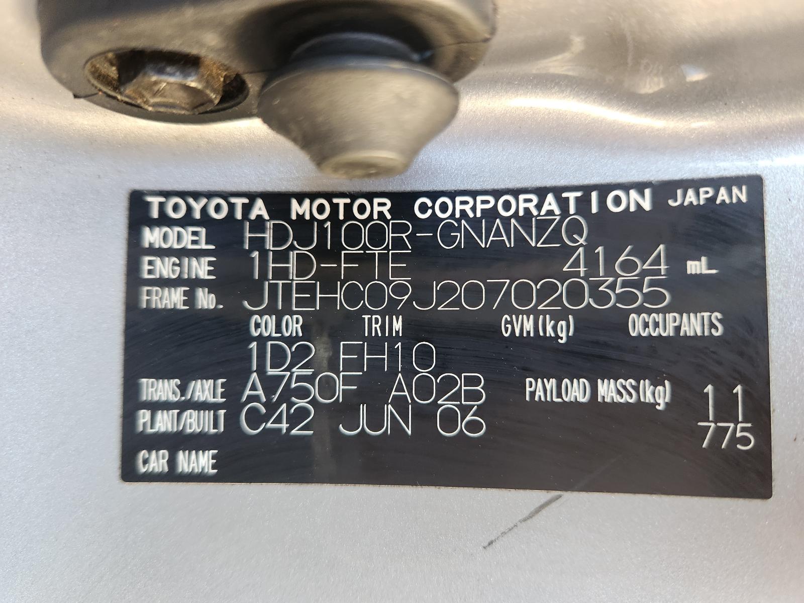 Toyota Landcruiser 2006 4 Door Station Wagon View Toyota Landcruiser 2006 4 Door Station Wagon