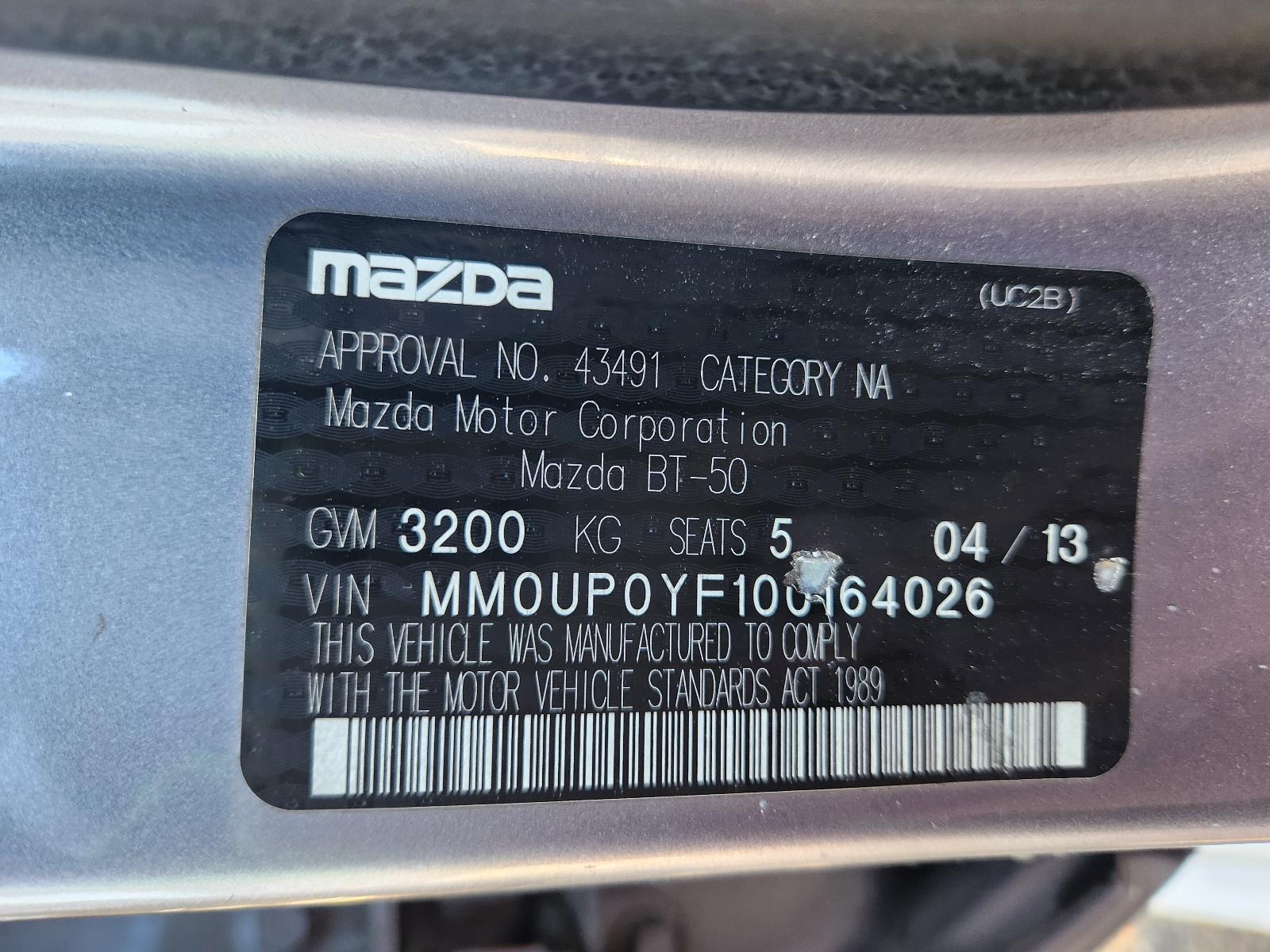 Mazda Bt50 2013 4 Door Utility View Mazda Bt50 2013 4 Door Utility