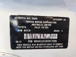 View Toyota Hilux 2013 2 Door Pickup