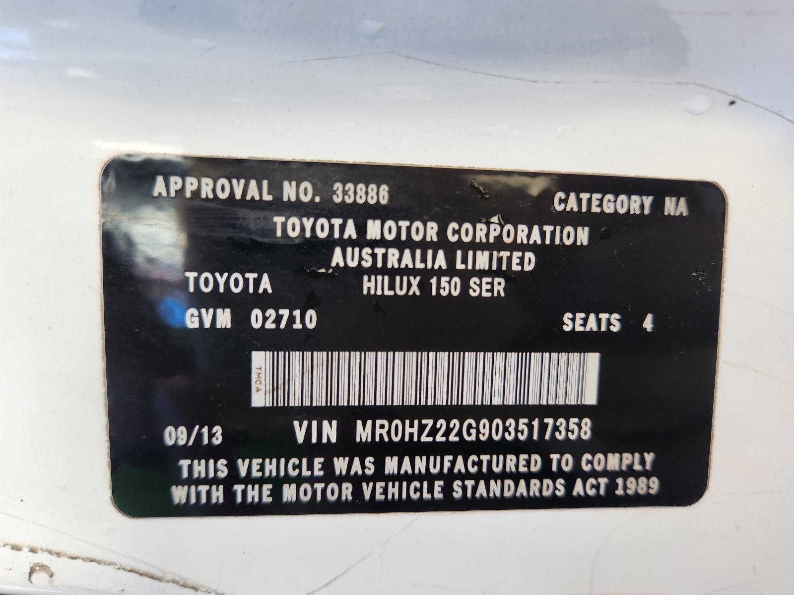 Toyota Hilux 2013 2 Door Pickup View Toyota Hilux 2013 2 Door Pickup