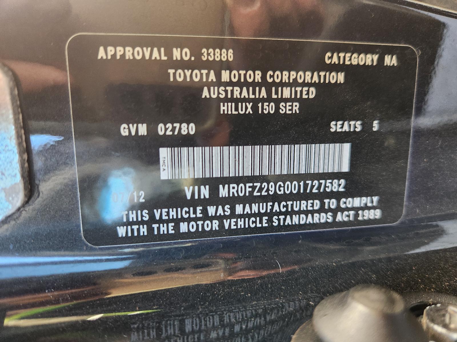 Toyota Hilux 2012 4 Door Utility View Toyota Hilux 2012 4 Door Utility