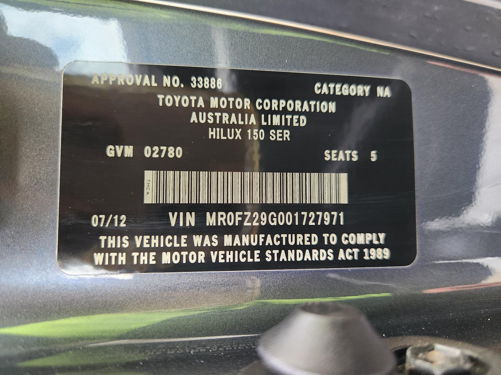 Toyota Hilux 2012 4 Door Utility View Toyota Hilux 2012 4 Door Utility