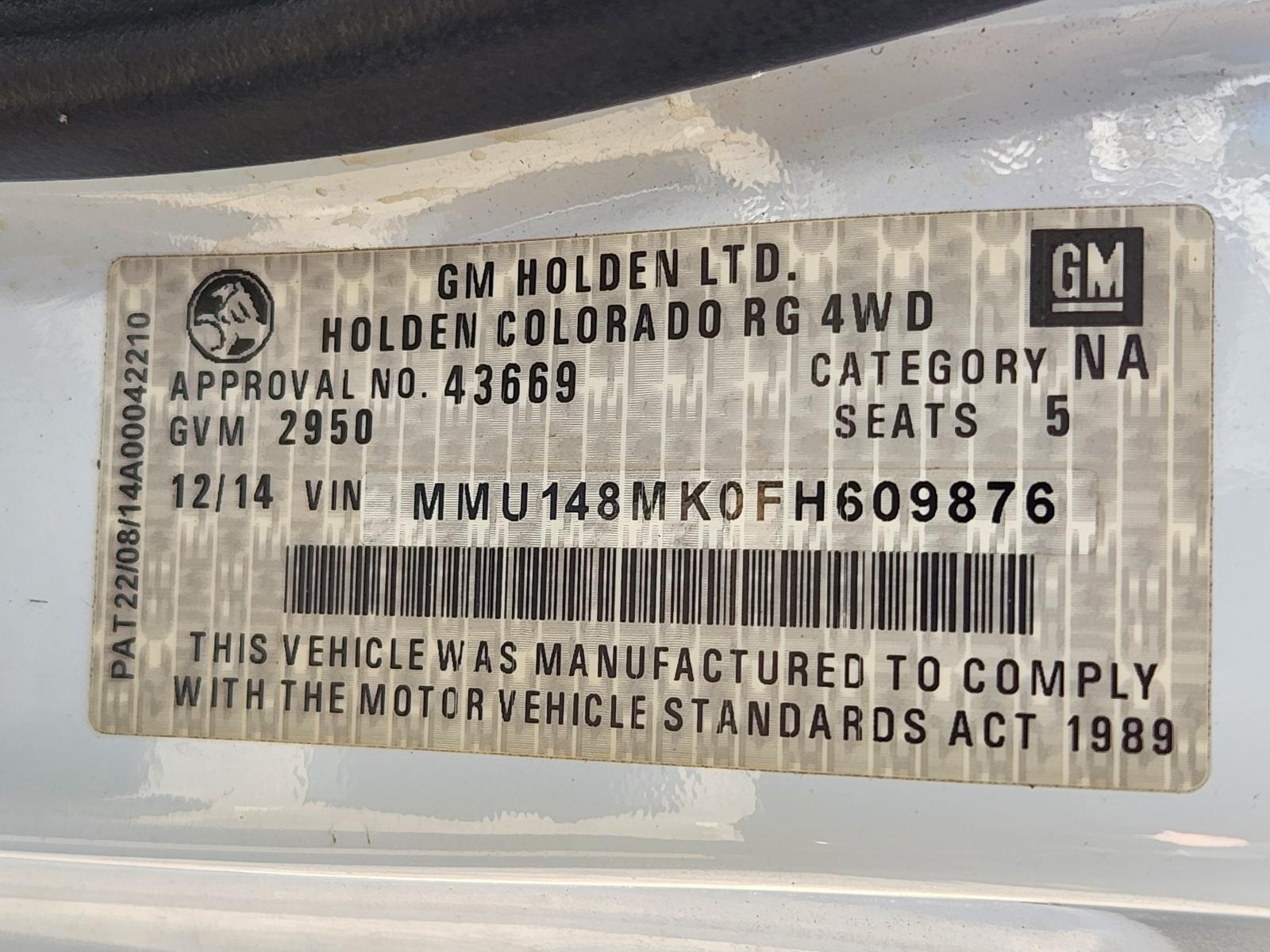 Holden Colorado 2014 4 Door Utility View Holden Colorado 2014 4 Door Utility