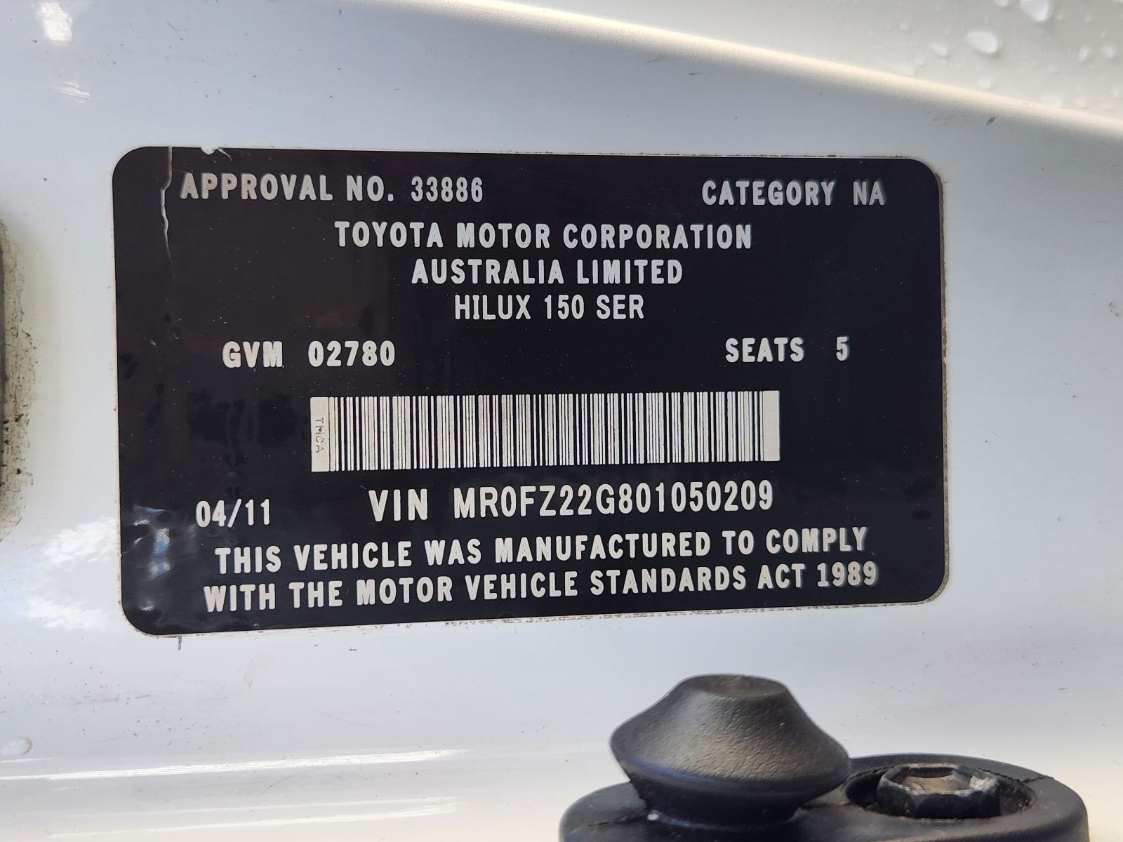 Toyota Hilux 2011 4 Door Utility View Toyota Hilux 2011 4 Door Utility
