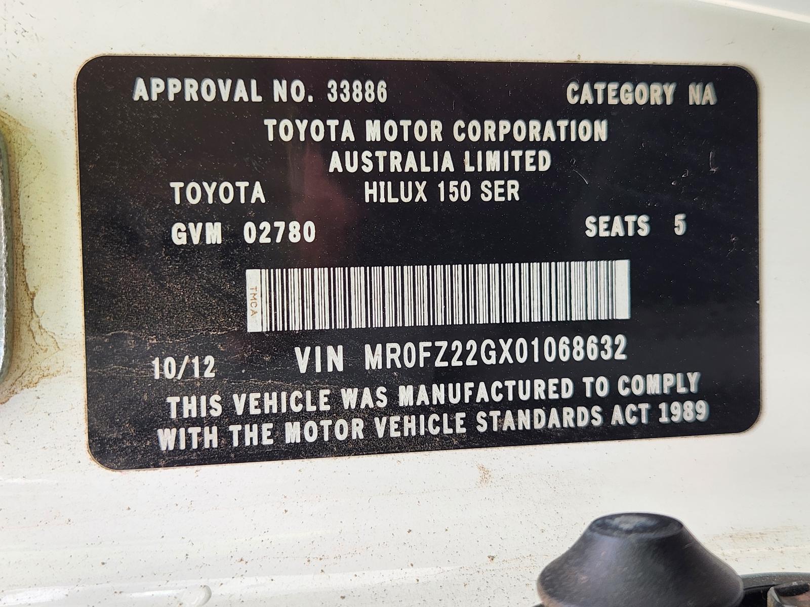 Toyota Hilux 2012 4 Door Pickup View Toyota Hilux 2012 4 Door Pickup