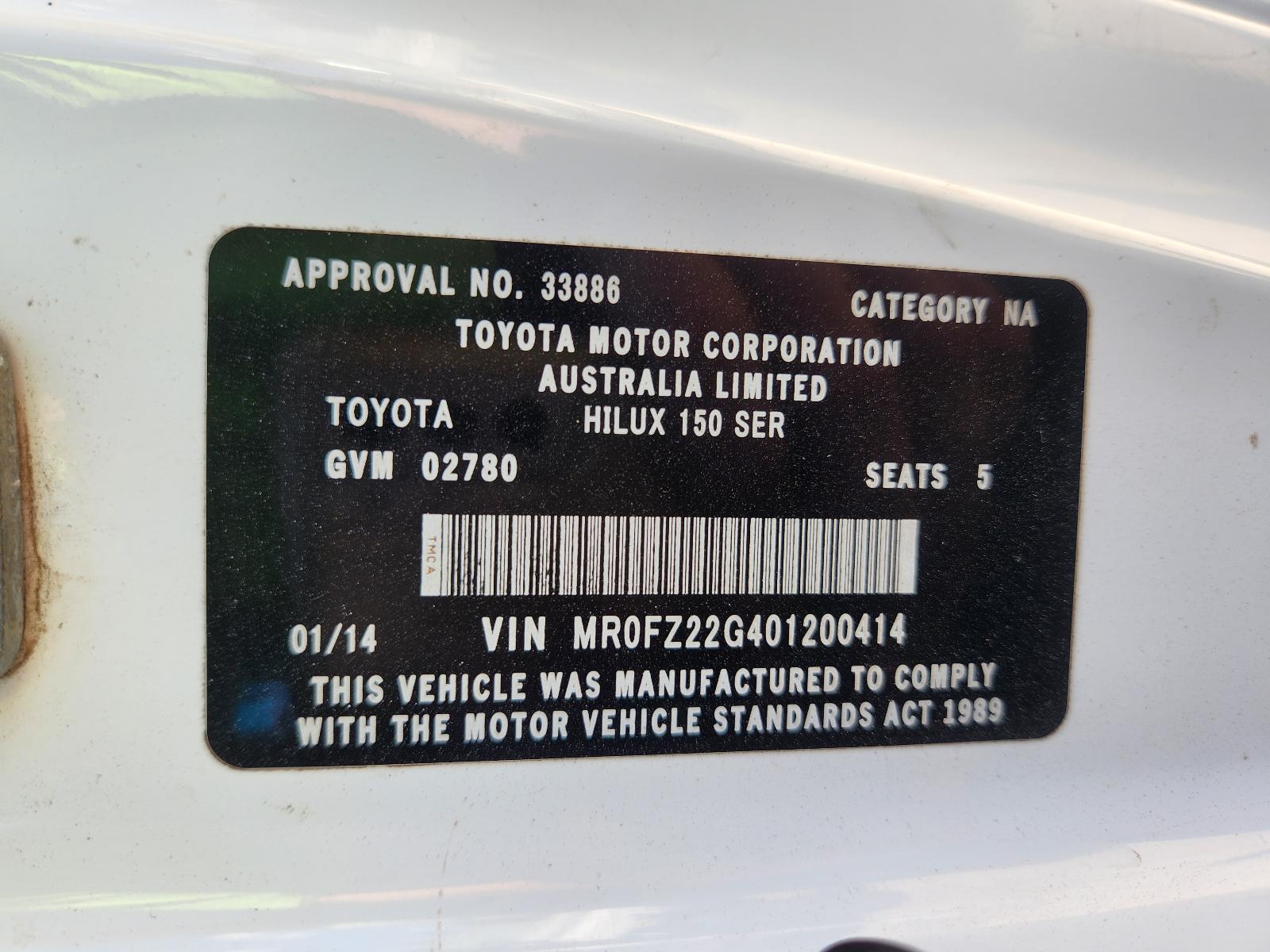 Toyota Hilux 2014 4 Door Pickup View Toyota Hilux 2014 4 Door Pickup