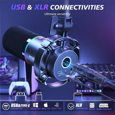USB & XLR Connectivity