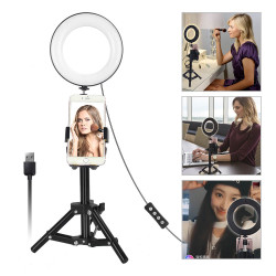 (Pre Order) Zomei (ZRL-6) 6inch 16cm LED Ring Light set with Mobile Holder Bracket for Live Stream Video for SmartPhones