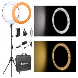 Zomei (ZRL-18D) 18inch 46cm Daylight LED Video Ring Light with CTO & Light Stand Kit Set For SmartPhones & All Cameras Live Stream