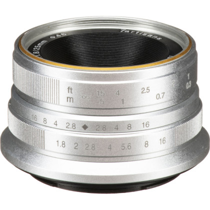 7artisans 25mm f1.8 Lens (Silver) (For Sony E Mount / Fujifilm X-Mount)