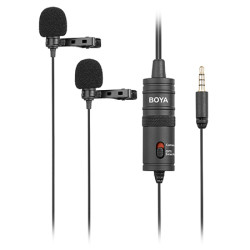 BOYA BY-M1DM Dual Omni-directional Lavalier Mic