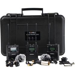 Comica Audio CVM-WM300A 2-Person Camera-Mount Wireless Omni Lavalier Microphone System with Rechargeable Batteries