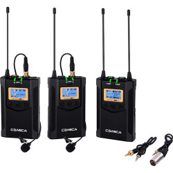 Comica Audio CVM-WM100 PLUS 2-Person Camera-Mount Wireless Omni Lavalier Microphone System