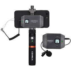 Comica Audio UHF 6 Channels and 60M Working Distance Wireless Lavalier Microphone For Smartphone With Bluetooth G