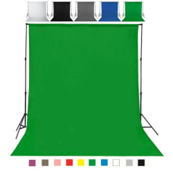 ALC Non Woven Background Backdrop Cloth Photo Studio (3x6m) Solid Color (Black / Green / White Grey / Blue)