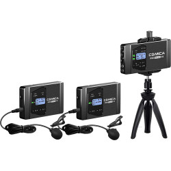 Comica Audio CVM-WS60 COMBO 2-Person Wireless Lavalier Microphone System for Smartphones / Cameras
