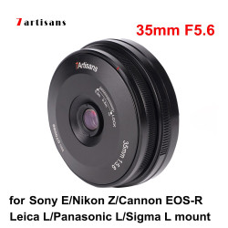 7Artisans 35mm f5.6 Pancake Lens For (Sony E / Canon RF / Nikon Z / Panasonic Leica L)