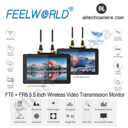 (PRE-ORDER) FeelWorld FT6 + RF6 Two 6" On-Camera Monitors with Wireless Transmitter & Receiver System