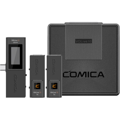 Comica VDlive10 USB Ultra Compact Wireless Microphone System 2-Person 2.4Ghz for USB-C Device & Camera