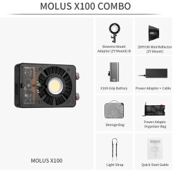 Zhiyun Molus X100 Combo Bi-Color Pocket COB 100W Lights (Combo Kit)