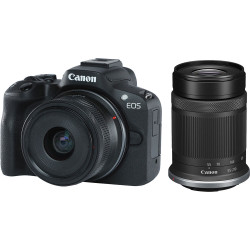 [July Sale] Canon EOS R50 Mirrorless Camera with 18-45mm and 55-210mm Lenses (Black) (Free 64GB + Bag + TnGo RM200)