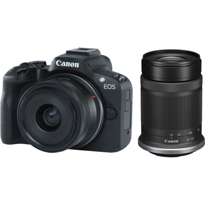 [MERDEKA SALE] Canon EOS R50 Mirrorless Camera with 18-45mm and 55-210mm Lenses (Black) (Free 64GB + Bag + TnGo RM200)