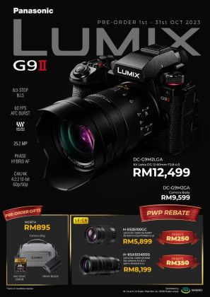 (Pre Order) Panasonic Lumix G9 II G9 Mark II (Body) [Freegifts: Camera Bag, DMW-BLK22 Battery, 256GB Card] (Panasonic Malaysia)