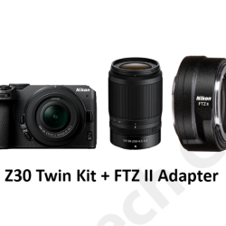 Nikon Z30 Mirrorless Camera with 16-50mm and 50-250mm + FTZ II Adapter (Online Redeem Battery EN-EL25)