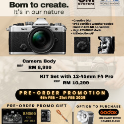 (Pre-Order) OM SYSTEM OM-3 Mirrorless Camera with 12-45mm f4 Lens Kit *with Pre-Order Free Gift