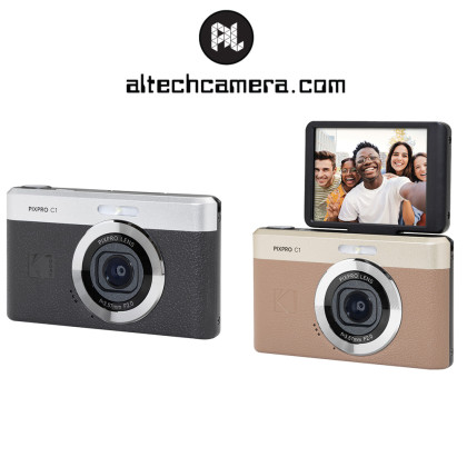 Kodak PIXPRO C1 Digital Camera (Black, Brown)